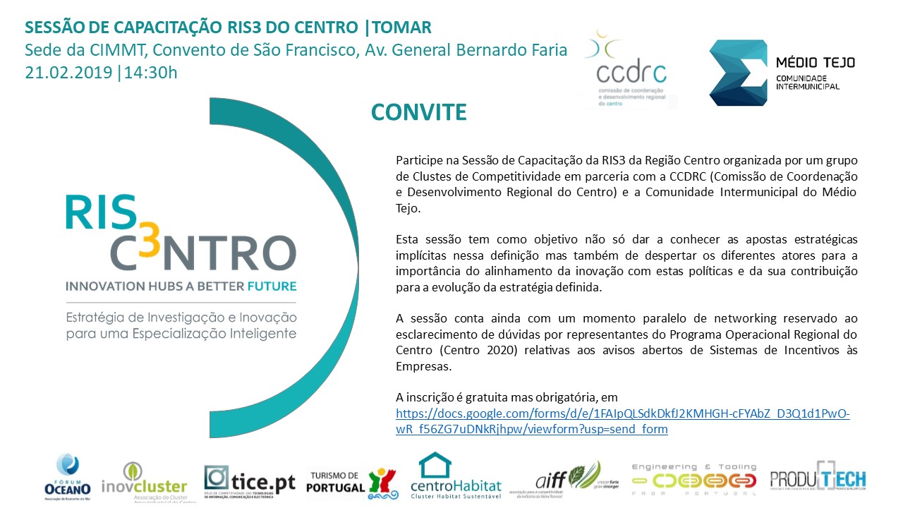 Training Session RIS3 2020 do Centro | Tomar